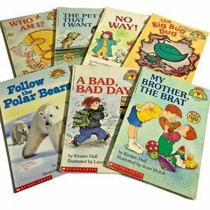 Lot of 7 Children's Scholastic Hello readers Books